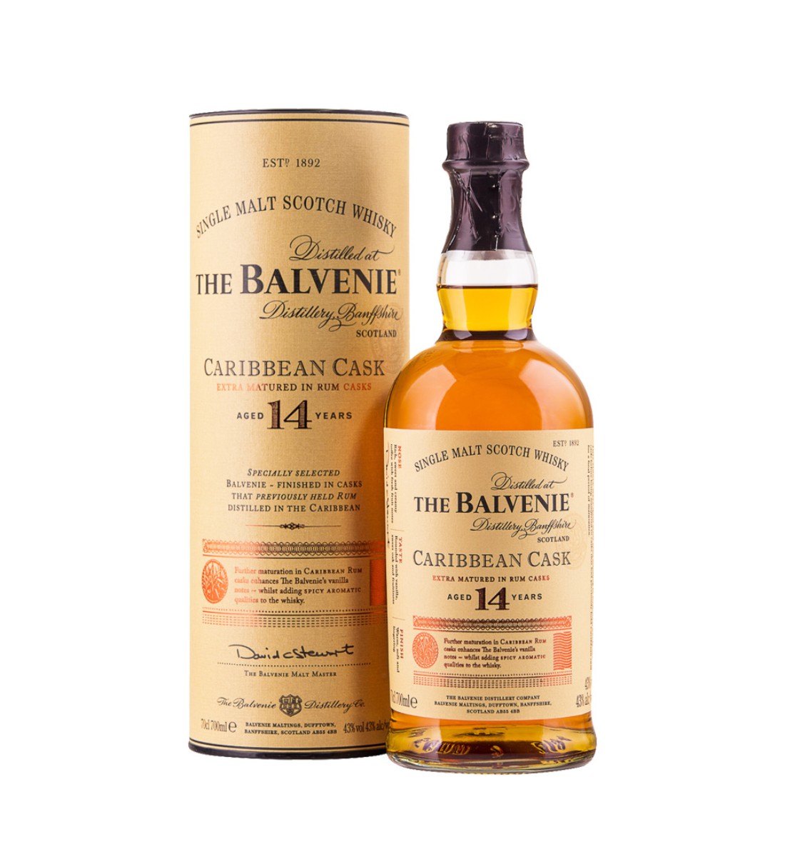 Whisky The Balvenie Caribbean Cask 14 ani 0.7L 0.7L